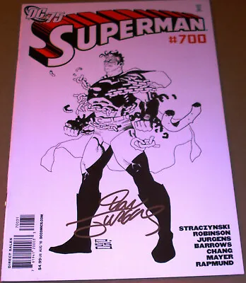 Buy Superman #700 Risso Sketch Variant SIGNED Dan Jurgens DC 1:75 Black & White B&W • 144.56£