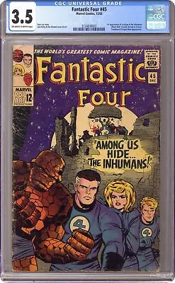 Buy Fantastic Four #45 CGC 3.5 1965 3724838002 1st App. Inhumans • 256.22£