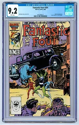 Buy Fantastic Four #291 CGC 9.2 (1986) - Nick Fury App - Action Comics #1 Homage • 23.68£