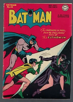 Buy Dc Comics  Batman 42 1st Catwoman Cover 1947 VG- 3.5 Justice League • 1,999.99£
