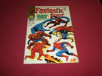 Buy BX3 Fantastic Four #73 Marvel 1968 Comic Book 5.0 Silver Age GUEST STARS GALORE! • 35.40£