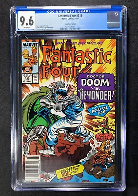 Buy Fantastic Four #319 CGC 9.6 Newsstand Dr Doom Vs Beyonder Secret Wars 3 WP 1988 • 60.32£