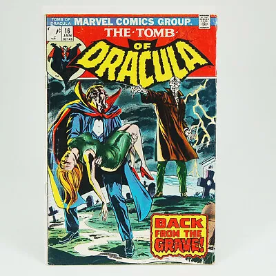 Buy Tomb Of Dracula #16 1st Dr. Sun Cameo Marvel Comics 1974 GD • 15.79£