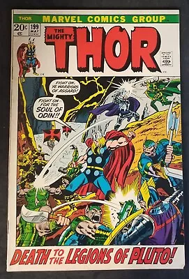 Buy The Mighty Thor 199 Death To The Legions Of Pluto 1972 • 27.67£