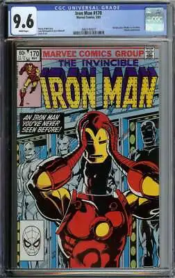 Buy Iron Man #170 Cgc 9.8 White Pages // 1st Full James Rhodes As Iron Man 1983 • 388.57£