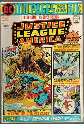 Buy Justice League Of America 113  JLA/JSA Team-Up  100 Pg Giant VG 1974 DC Comic • 7.96£