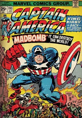 Buy Marvel Comics Steel Covers Series 2 Metal Plate Captain America #193 17 X 26 Cm • 14.99£