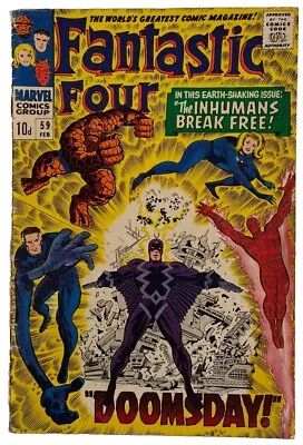 Buy FANTASTIC FOUR # 59. Feb. 1967 GD. The Inhumans. SILVER AGE • 49.99£