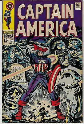 Buy Captain America # 107 Marvel 1968 Kirby • 30.83£