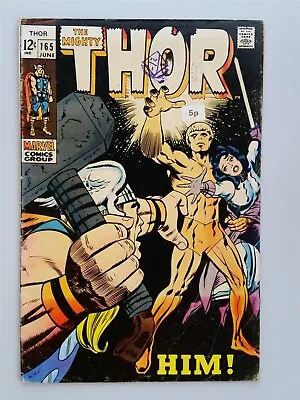 Buy Thor Mighty #165 Vg (4.0) 1st App Him (adam Warlock) June 1969 Marvel Comics** • 99.99£
