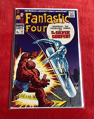 Buy FANTASTIC FOUR #55 Beautiful Upper Mid Grade Classic Silver Surfer Cover 1966 • 91£