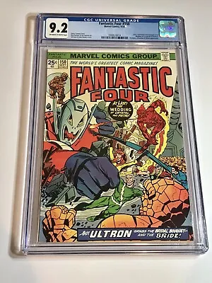 Buy 1974 Fantastic Four #150 Crystal Quicksilver Wedding Ultron App Graded Cgc 9.2 • 82.94£