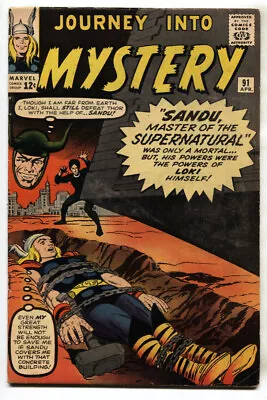 Buy Journey Into Mystery-#91 1962-thor-jack Kirby-marvel Loki Vg/fn • 298.59£