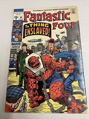 Buy Fantastic Four #91 (Oct 1969) Mid Grade Marvel Comics The Thing • 19.79£