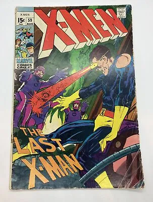 Buy Uncanny X-Men #59 Marvel Comics 1969 Silver Age 1st App Dr. Lykos Low Grade • 40.82£