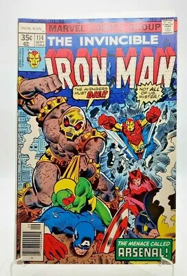 Buy Invincible Iron Man #114 (1978) Newstand NM- • 16.85£