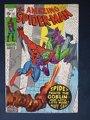 Buy AMAZING SPIDER-MAN #97 (1971) VF KEY BOOK Marvel Non CCA Approved • 124.09£