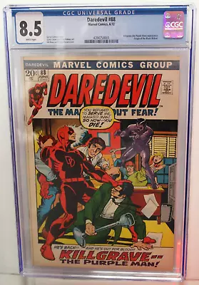 Buy DAREDEVIL #88 (1972) CGC 8.5, Origin Of Black Widow, Killgrave, Marvel Comics • 109.89£