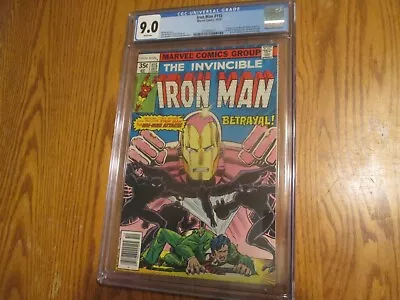 Buy Iron Man #115 Ani-Men & Avengers App CGC NM 9.0 White Pages  • 32.13£