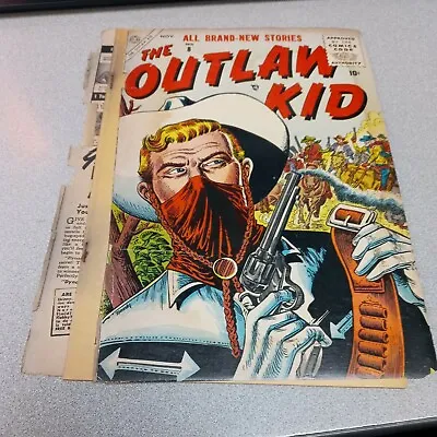 Buy Outlaw Kid Comics #8 Atlas 1955 Golden Age Joe Maneely Cover 2 Gun Colt Western  • 24.32£