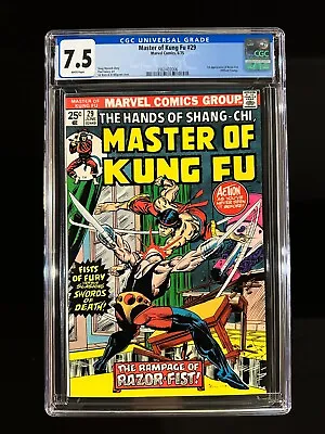 Buy Master Of Kung Fu #29 CGC 7.5 (1975) - 1st App Razor Fist • 39.41£