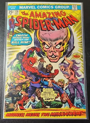 Buy Amazing Spider-Man #138 Origin & 1st Appearance Of Mindworm 1974 John Romita Art • 27.67£