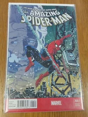 Buy Spiderman Amazing #700.1 Variant Marvel Comics February 2014 Nm+ (9.6 Or Better) • 9.99£