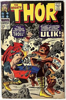 Buy Mighty Thor #137 (1967) VG/FN 1st App Ulik Of The Rock Trolls 2nd Sif Silver Age • 15.98£