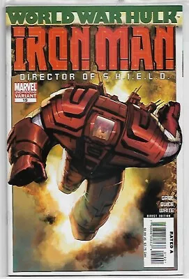Buy Iron Man Director Of S.H.I.E.L.D. #19 Variant Cover World War Hulk VFN (2007) • 8£