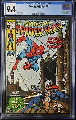 Buy Amazing Spider-Man #95 CGC NM 9.4 White Pages In London! Romita/Buscema Cover! • 386.61£