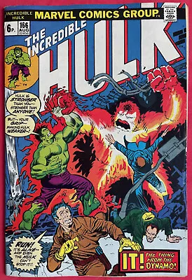 Buy Marvel Incredible Hulk #166 (1973) 1st Appearance Zzzax • 14.95£