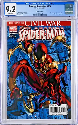 Buy Amazing Spider-Man #529 CGC 9.2 (Apr 2006, Marvel) 2nd Printing, 1st Iron Spider • 31.66£