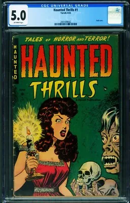 Buy Haunted Thrills #1 CGC 5.0 1952-Pre-code Horror-Cross Dressing-Vampires 20916... • 952.84£