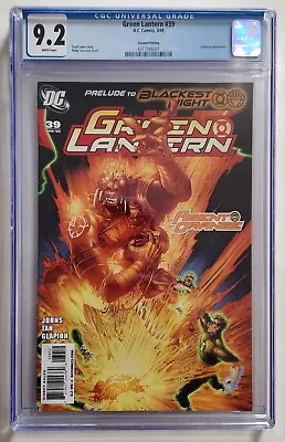 Buy Green Lantern #39 CGC 9.2 DC Rare 2nd Print Variant 1st App Larfleeze DC 2008 • 82.78£