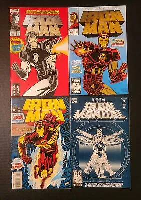 Buy Iron Man Lot (4) #288, 290, 300 (Foil Covers) And IRON MANUAL • 8.03£