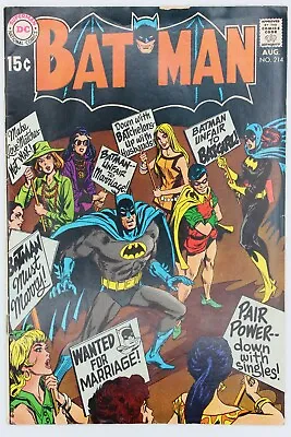 Buy Batman #214 Silver Age DC Comics 1969 • 64.25£