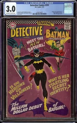 Buy Detective Comics # 359 CGC 3.0 OW/W (DC, 1967) Origin & 1st Appearance Batgirl • 391.01£