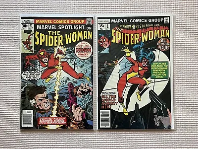 Buy Marvel Spotlight #32 And Spider Woman #1 VF/NM 1st Appearance Spider Woman 197 • 198.61£