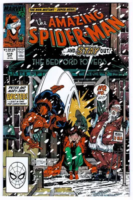 Buy THE AMAZING SPIDER-MAN #314 In NM- 1989 Marvel Comic  McFARLANE Art X-MAS Cover • 19.79£