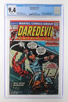 Buy Daredevil #111 - Marvel Comics 1974 CGC 9.4 1st Appearance Of The Silver Samurai • 196.78£