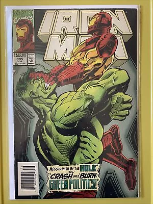 Buy Marvel Comics Iron Man #305 1st Full Hulk Buster Newsstand Variant • 19.99£