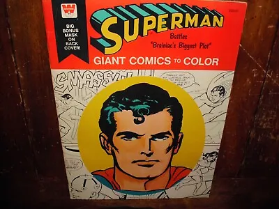 Buy Vintage Superman Giant Comics To Color Huge 15 X11  Book Rare Jla Vf/nm 1976 • 23.97£