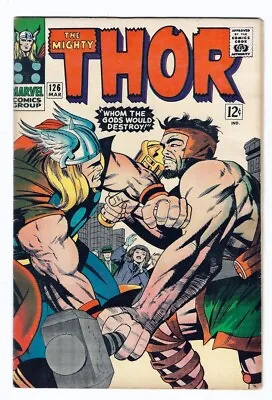 Buy Thor #126 - Vs Hercules! Stan Lee, Jack Kirby 1966 Marvel Comics VF!!  • 291.73£