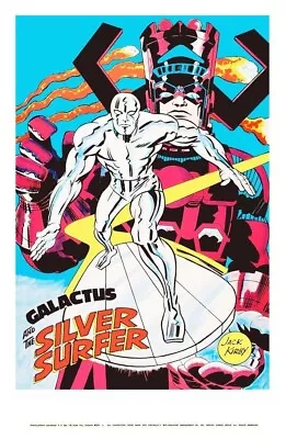 Buy Marvelmania 12 X 18 Reproduction Character Poster  The Silver Surfer / GALACTUS  • 23.72£