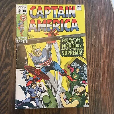 Buy Captain America #123 1970 VF Raw Comic • 39.98£