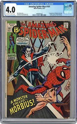 Buy Amazing Spider-Man #101 CGC 4.0 1971 3889860002 1st App. Morbius • 193.94£