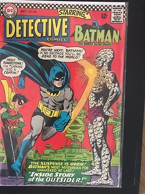 Buy DETECTIVE COMICS 356. DC COMICS 1966. ORIGIN AND 1st APP THE OUTSIDER. GD CDN • 26£