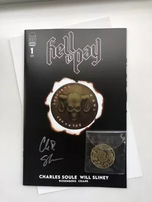 Buy Hell To Pay #1 1:100 Foil Variant W/ Ltd Edition Hellcoin 1/666 Signed By Soule • 144.11£