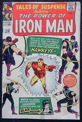 Buy Tales Of Suspense #57 NICE, COMPLETE, UNRESTORED 1964 1st Hawkeye KEY Iron Man • 315.45£