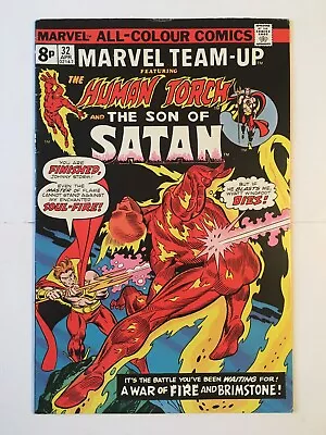 Buy Marvel Team-Up #32 FN+ (6.5) MARVEL ( Vol 1 1975) Human Torch, Son Of Satan • 8£